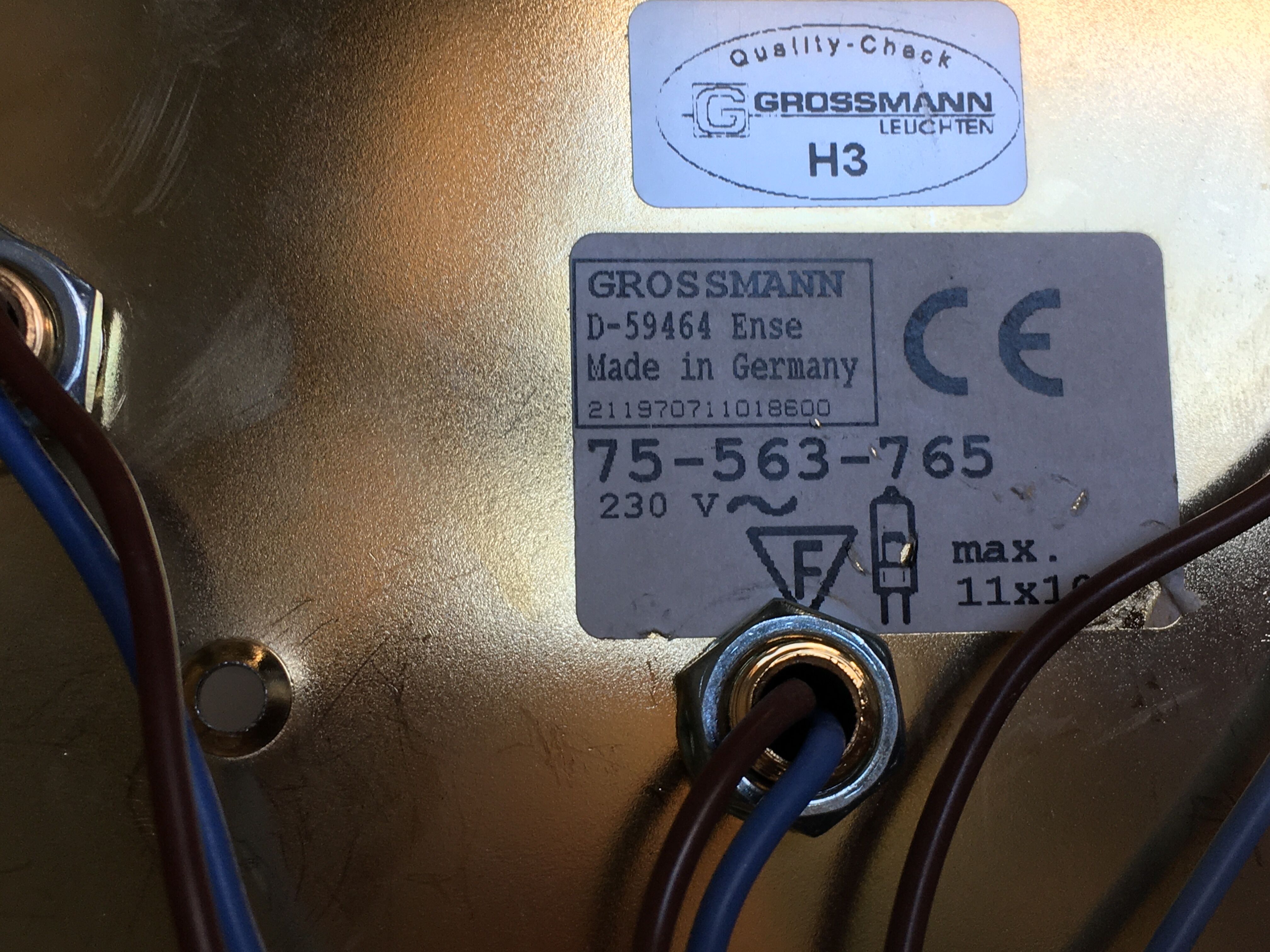 Gilded metal wall lamps of the brand Grossmann