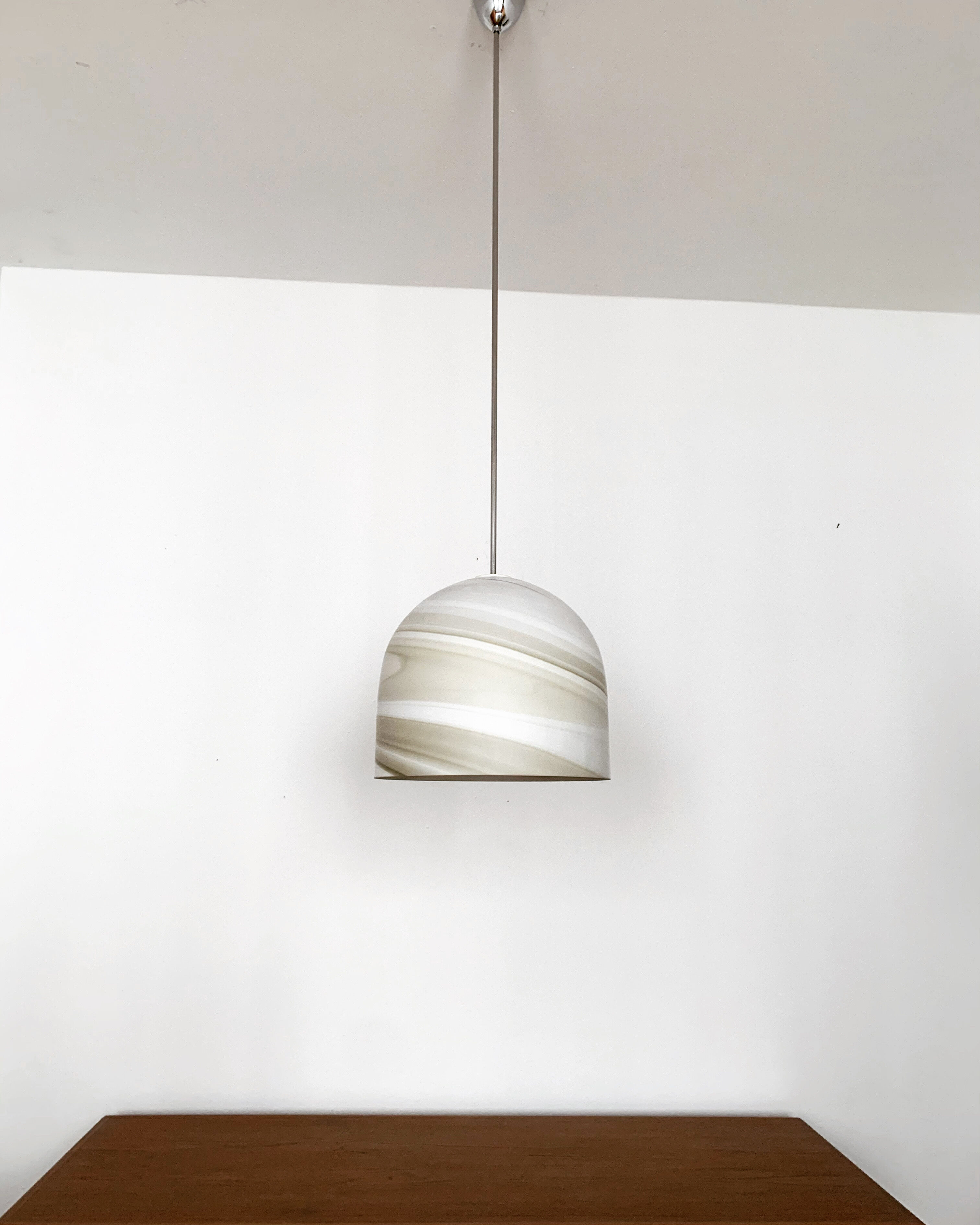 Carrara marble design glass lamp by Peill and Putzler