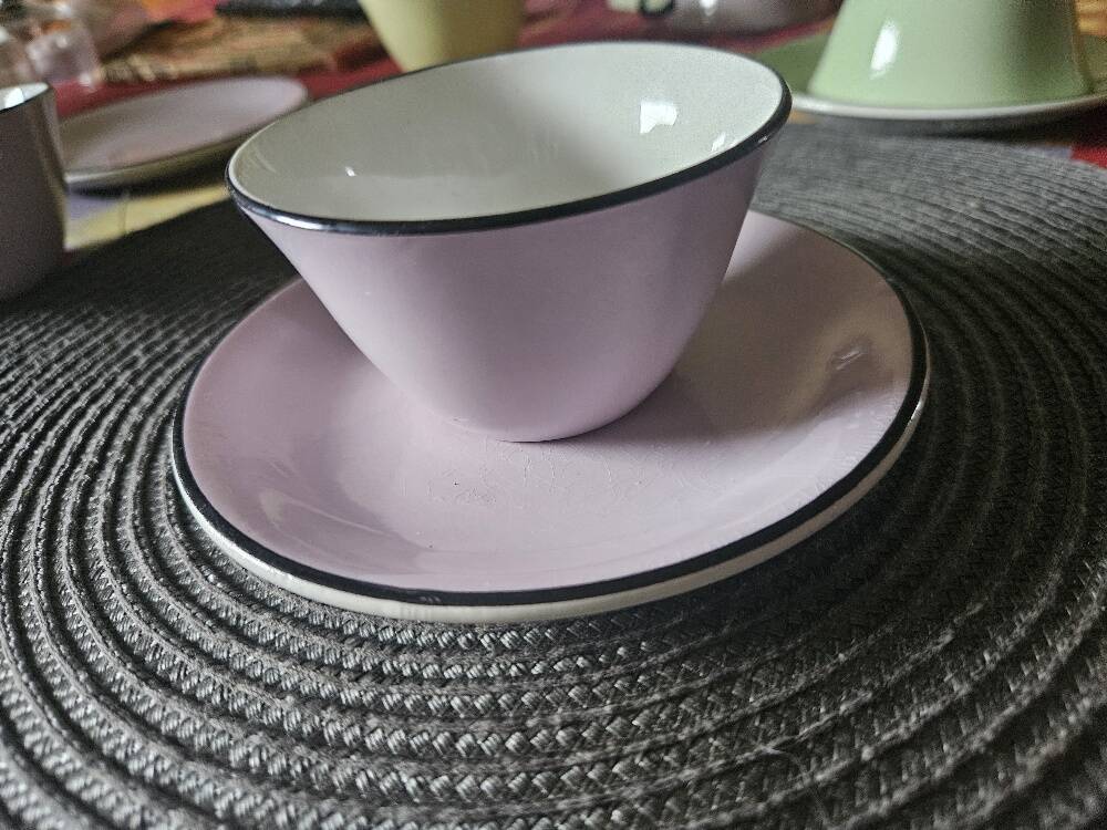 4 cups and saucers Moulin des Loups