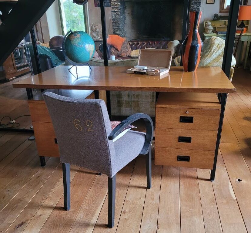 Wood and metal office 70s