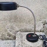 Bauhaus industrial desk lamp, metal, vintage, 50s