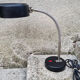Bauhaus industrial desk lamp, metal, vintage, 50s
