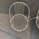 Set of 2 mid-century German metal garden chairs by Mauser Werke Waldeck