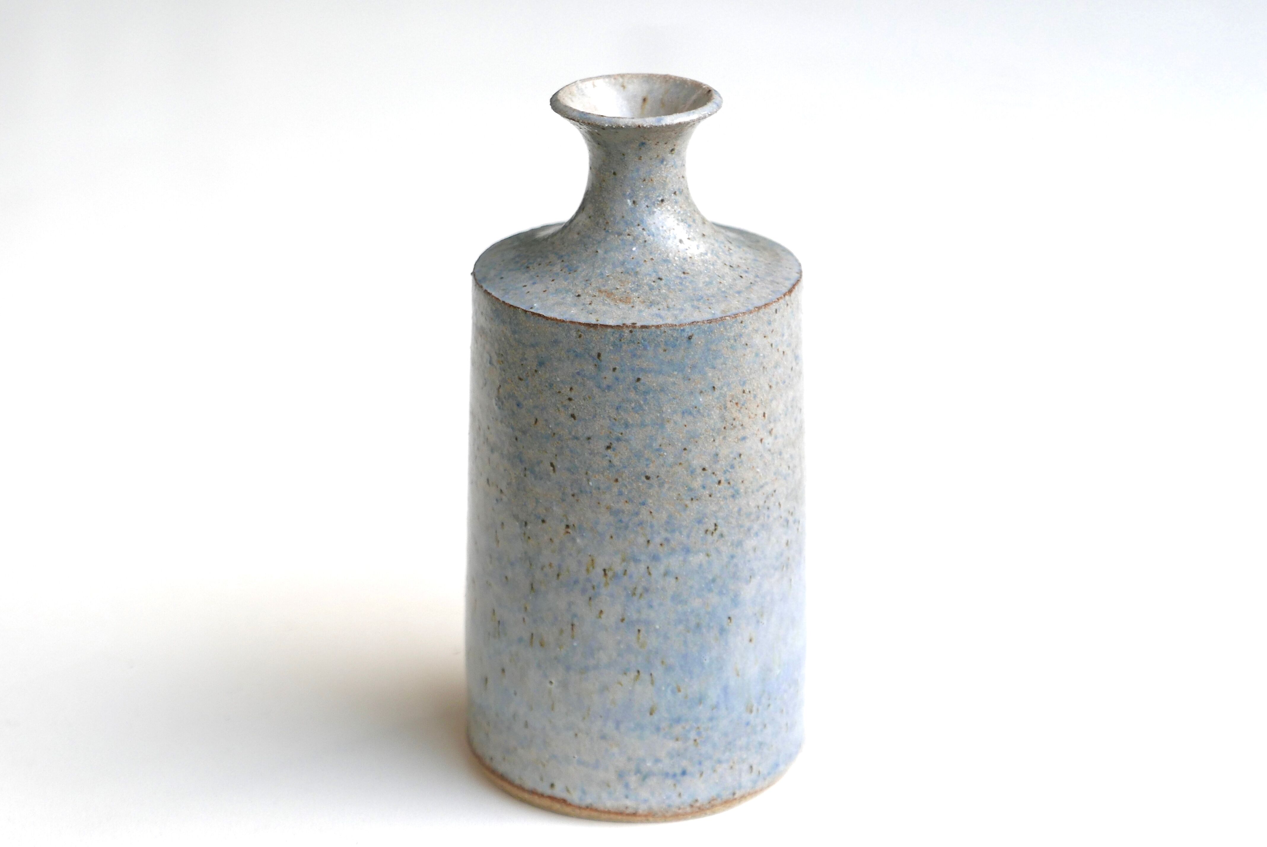 Vase bouteille en grès de Michel Tequi, années 80