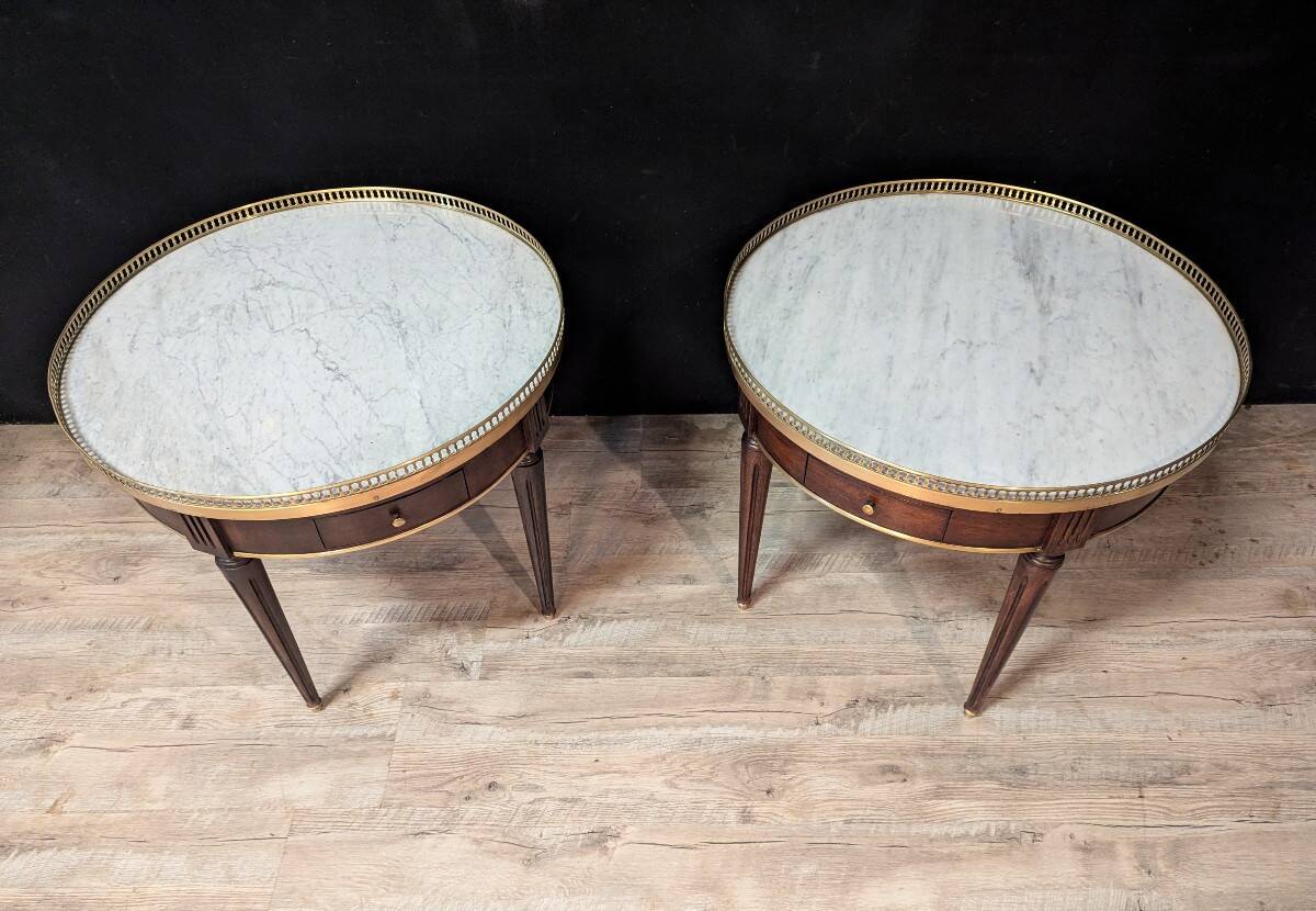 Pair of Louis XVI bouillotte tables