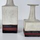 Rare Bruno Gambone Ceramic Monofiore Vase Trio, Italy – Mid-20th Century