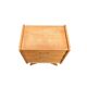 Vintage chest of drawers with compass feet, raw oak, 1960