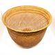 Openwork braided rattan basket