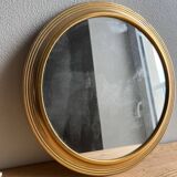 Vintage gold round mirror