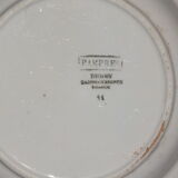 5 Digoin Sarreguemines vintage plates - pampres service
