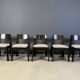 Vintage brutalist dining chairs, set of 5 - 1970s