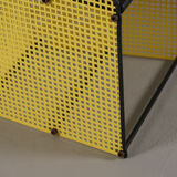 Vintage Memphis yellow metal chair by Peter Preller, Germany 1980s