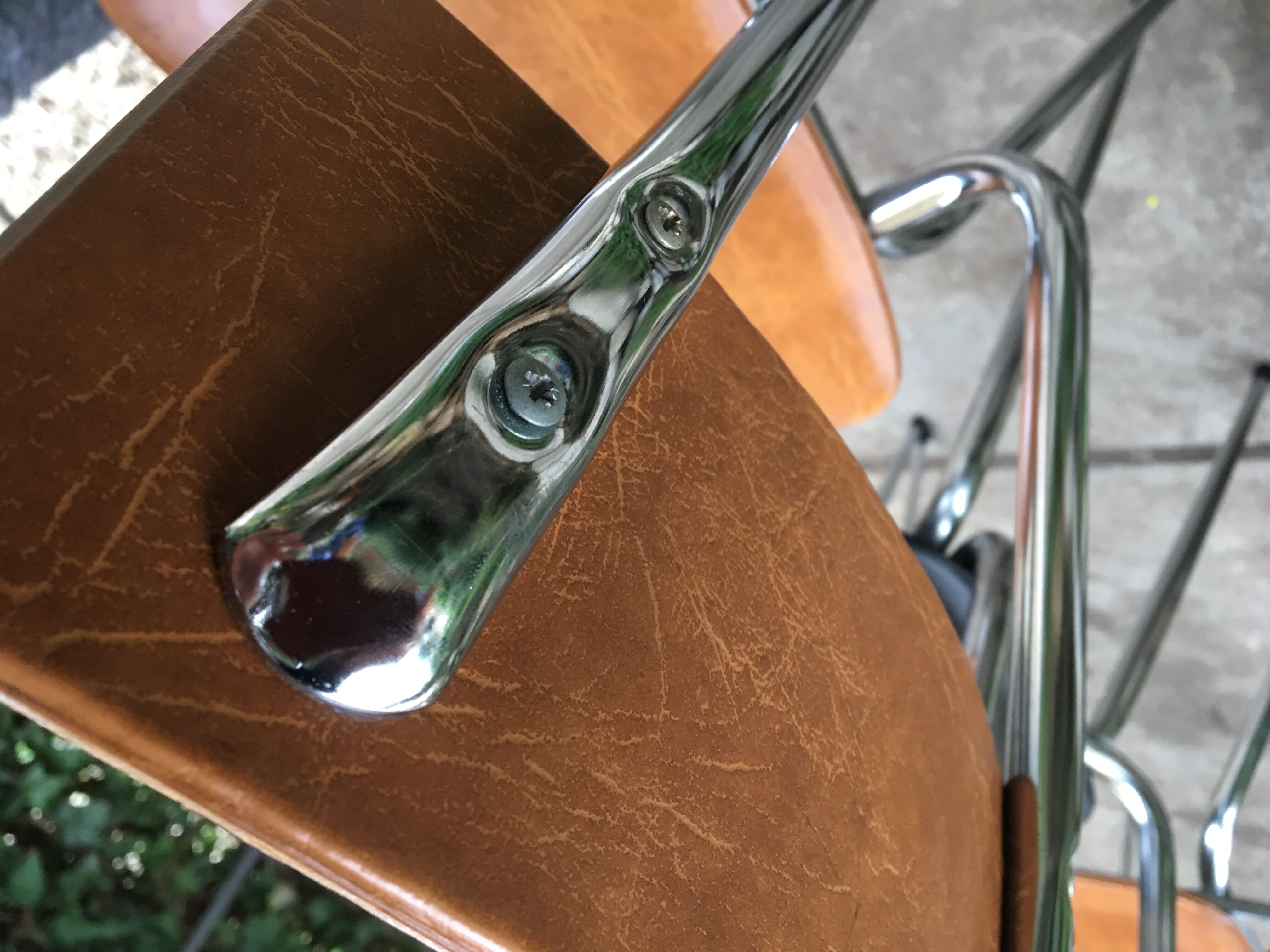 Vintage chrome and leatherette chairs