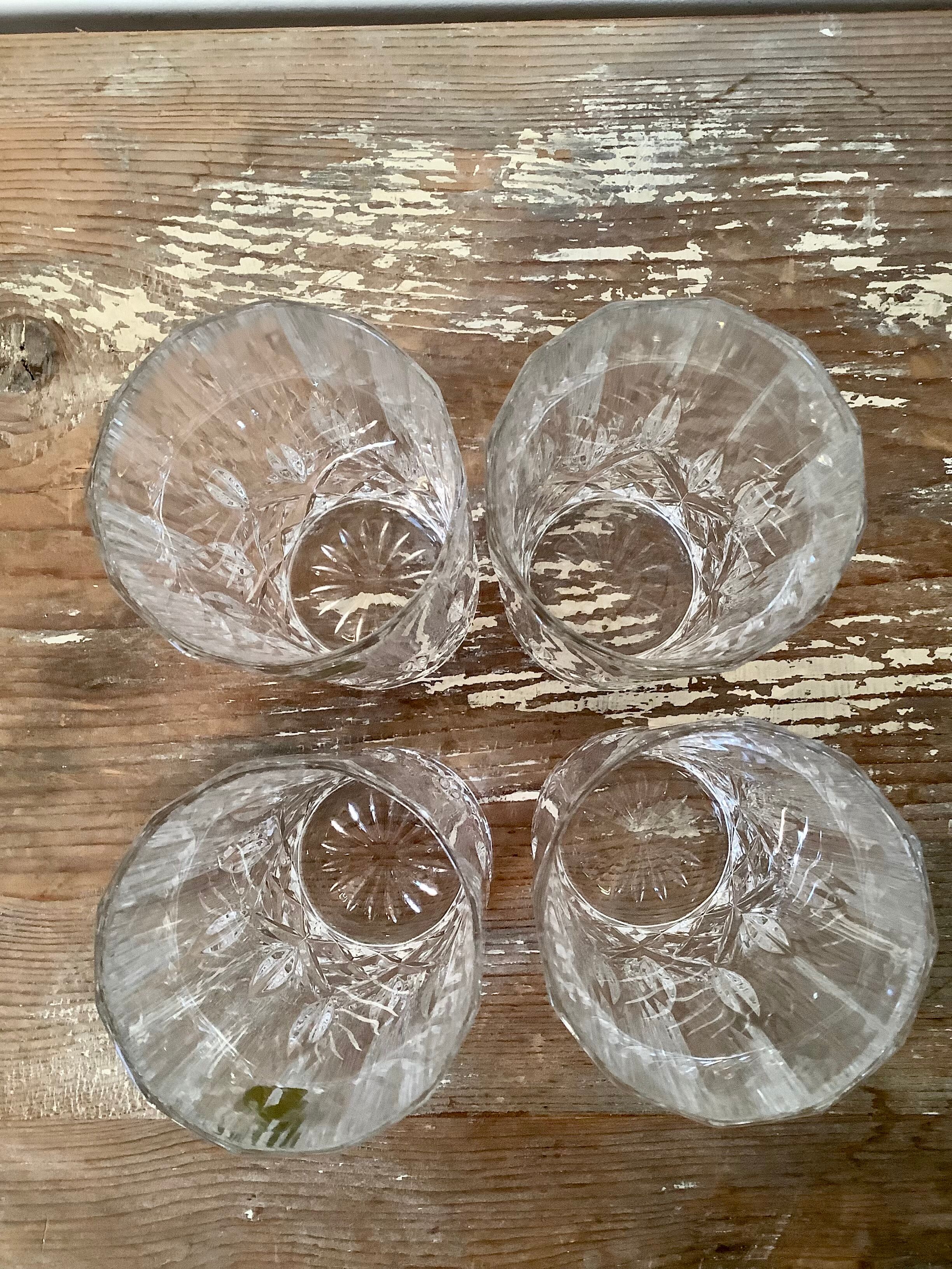 Set of 4 glasses high long drink cocktail crystal Royal Doulton