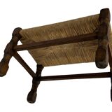 Vintage Stool cane small Stool Mid Century Ottoman 60's design