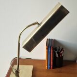 Lampe de bureau style banquier laiton 1970