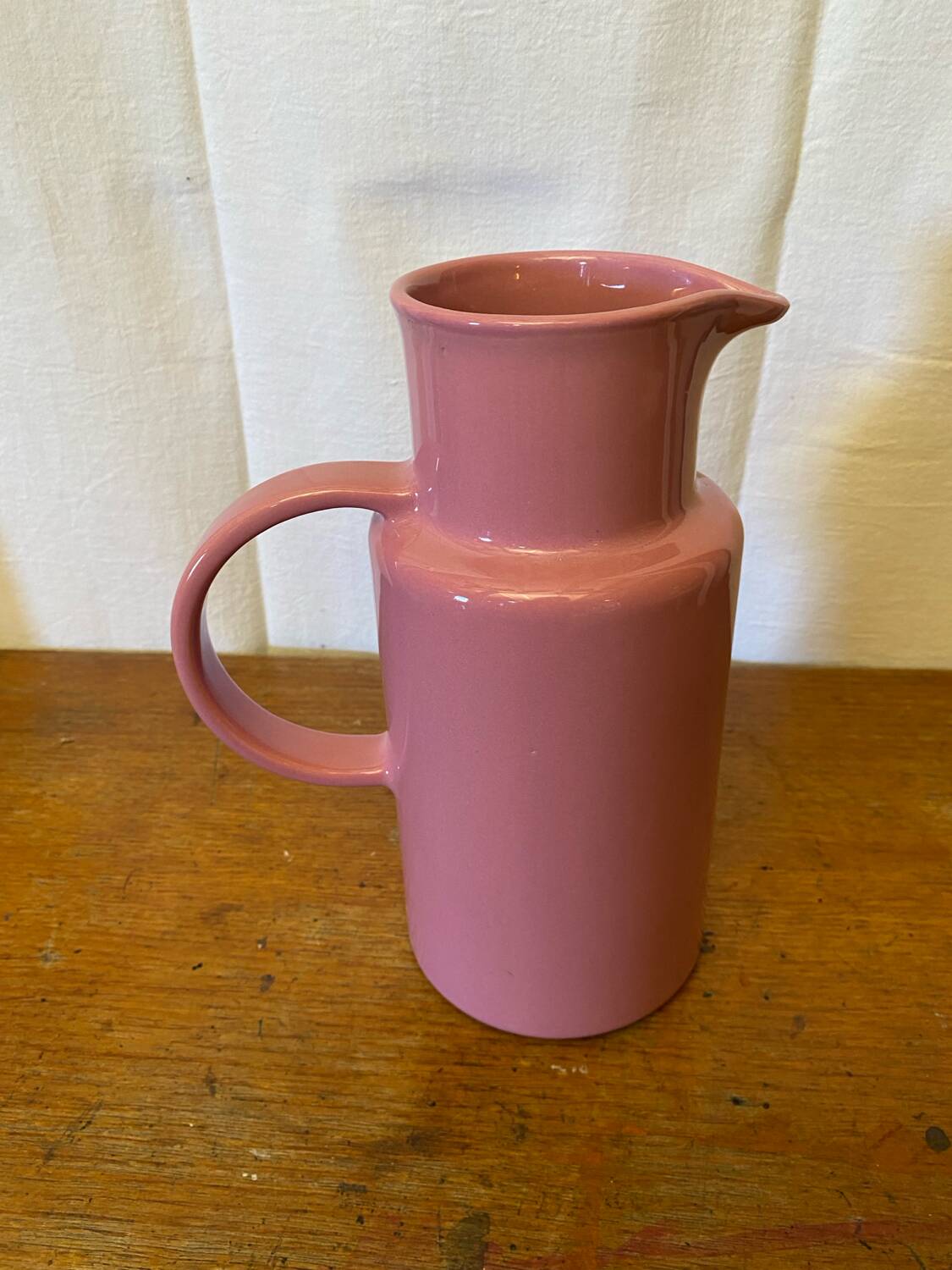 Antique emile henry pitcher vintage pink ceramik