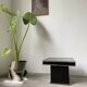Black lacquer and brass console coffee table