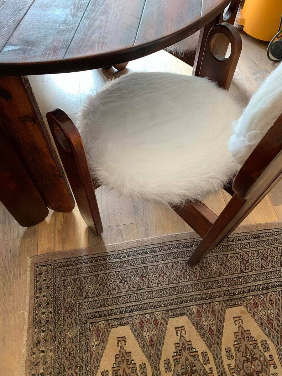 Vintage dining chairs & table by Szedleczky, 1960s, set of 5