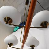 Scandinavian 6-light chandelier from the 60s