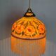 Old opaline and its tassels hanging lamp
