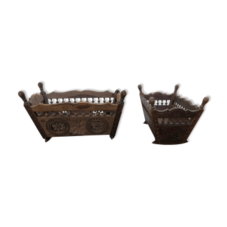 Wooden doll cradles
