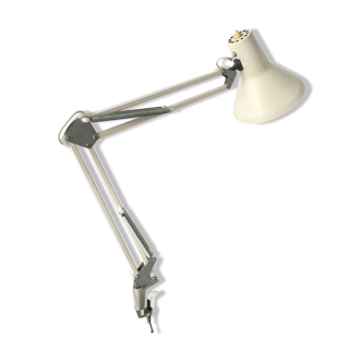 Off-white articulated architect lamp.