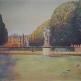 Rolf RAFFLEWSKI: Garden of Paris with a Kiss, original signed lithograph