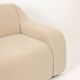 A pair of large and comfortable beige fabric armchairs. Contemporary.