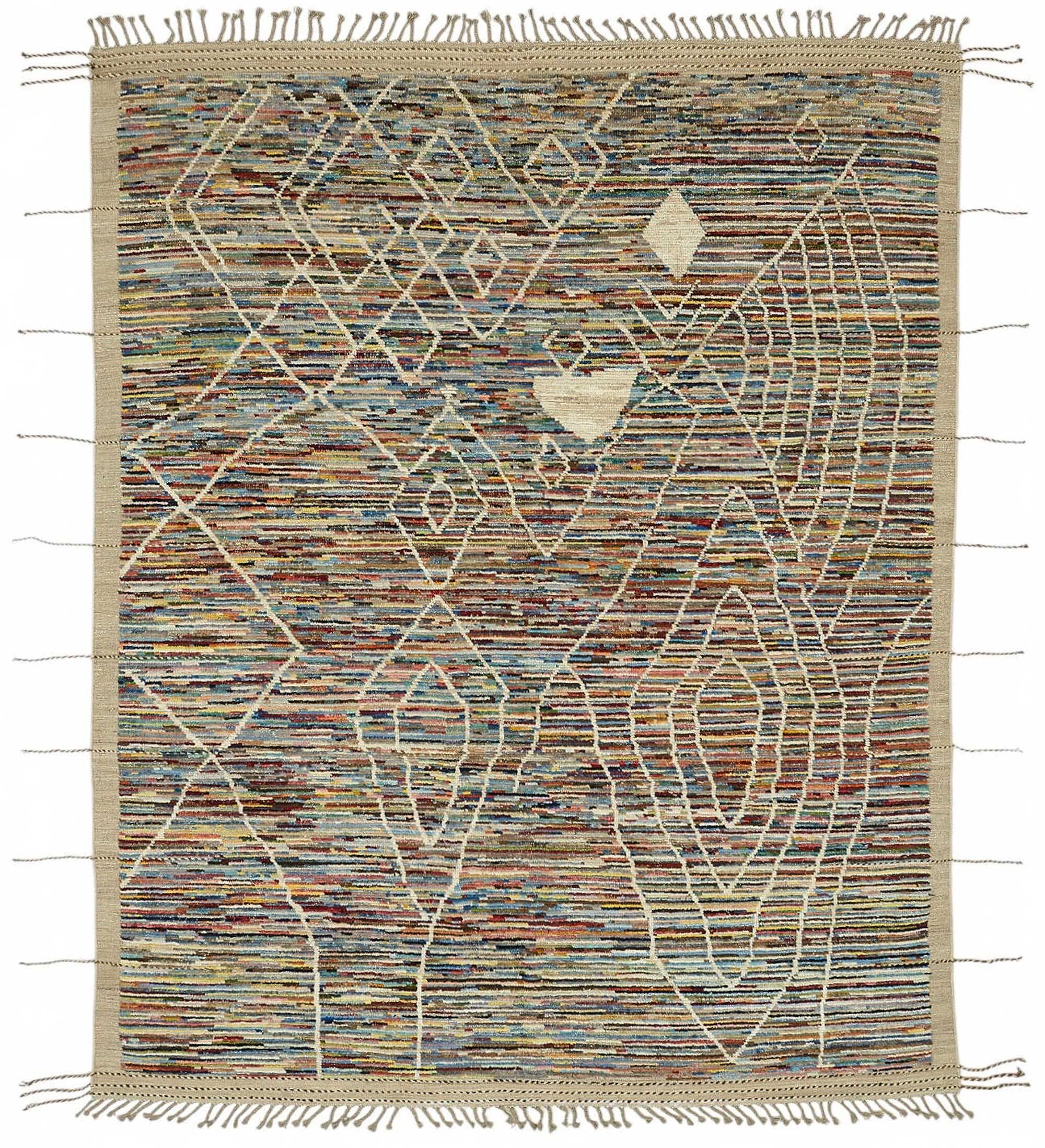 Handmade Turkish One of a Kind 245 cm x 310 cm Multicolor Wool Carpet