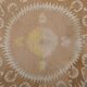 Hand knotted rug, vintage turkish rug 124x124 cm