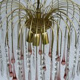 Lustre cascade en verre de murano