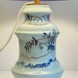 Chic vintage blue ceramic lamp