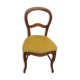 Chaise époque Louis Philippe garnie de velours jaune en bois
