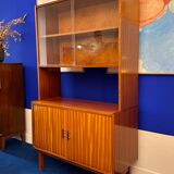 Storage cabinet with showcase of the 60s pedestal shelf