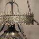 Antique medieval wrought iron chandelier from a German castle.