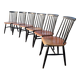 Set of 6 Fannett Scandinavian chairs by Ilmari Tapiovaara 1960.