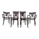 Suite de 4 chaises et deux fauteuils cannés thonet à "palmettes"