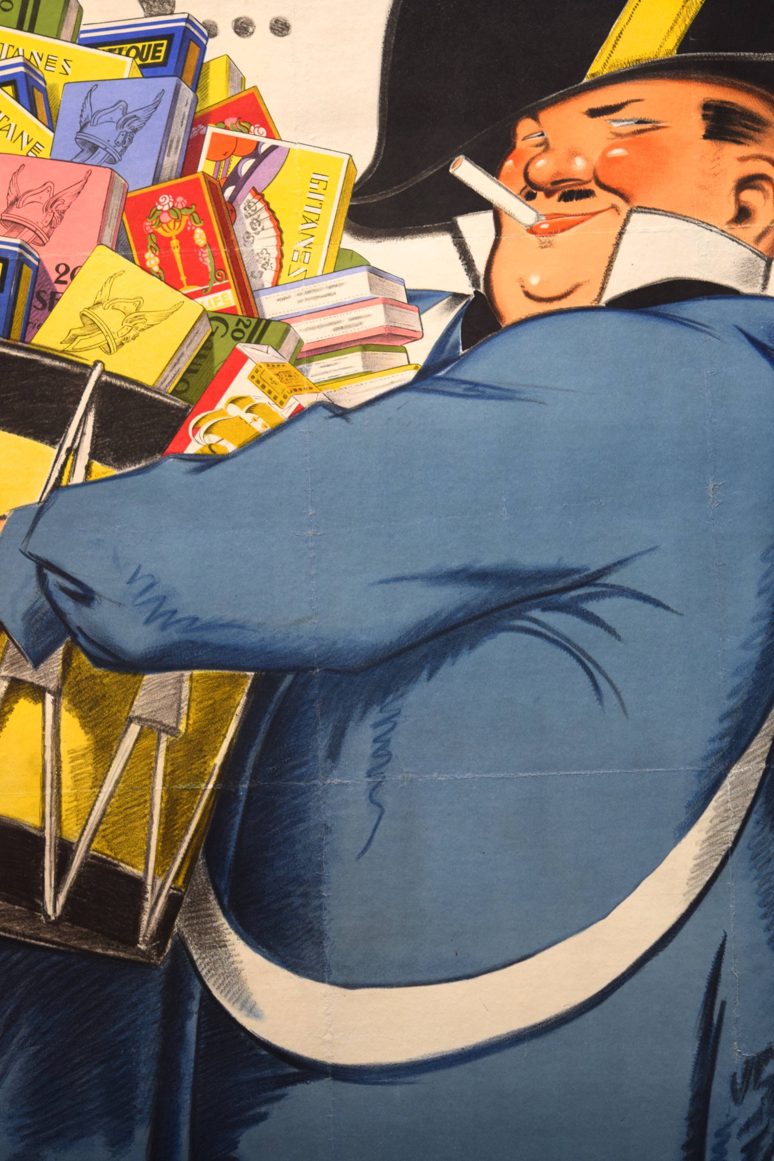 Poster "Smoke the cigarettes of the French Board" - 1935