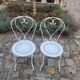 2 Chaises de jardin en fer forgé