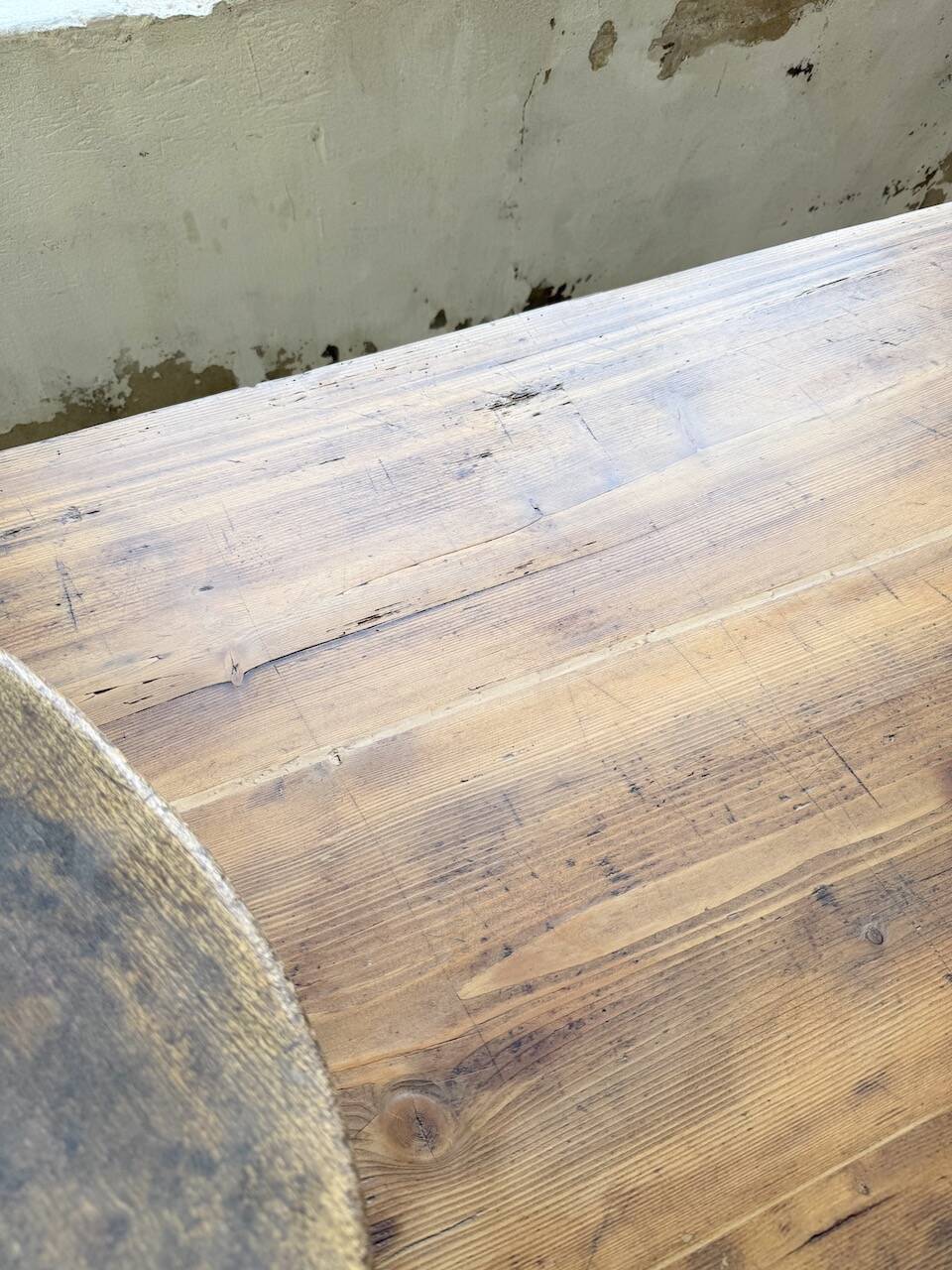 50s pine and oak farmhouse table 2.5m