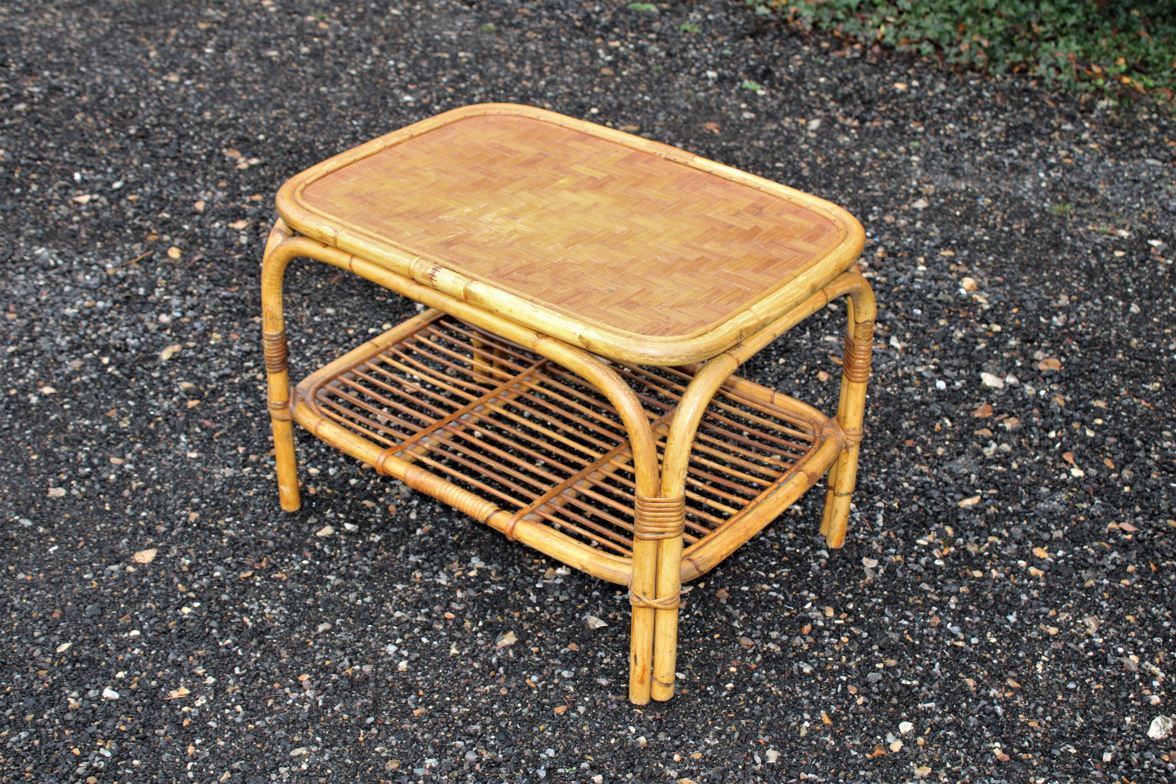 Rattan coffee table
