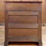 Mahogany and marble toilet chest of drawers - louis philippe period 19th century