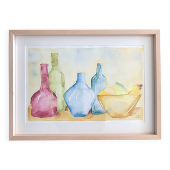 Post-impressionist watercolor, Germany, 1990s