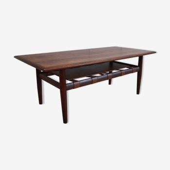 Table basse en palissandre de Rio par Grete Jalk au Danemark des années 1960