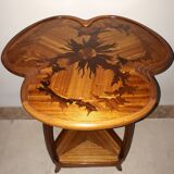 Majorelle pedestal table with thistle