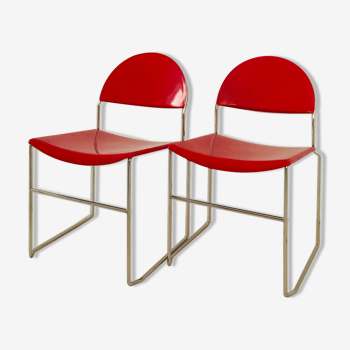 Paire de chaises "Franny" de Superstudio Design Team pour Fasem, Italie années 80