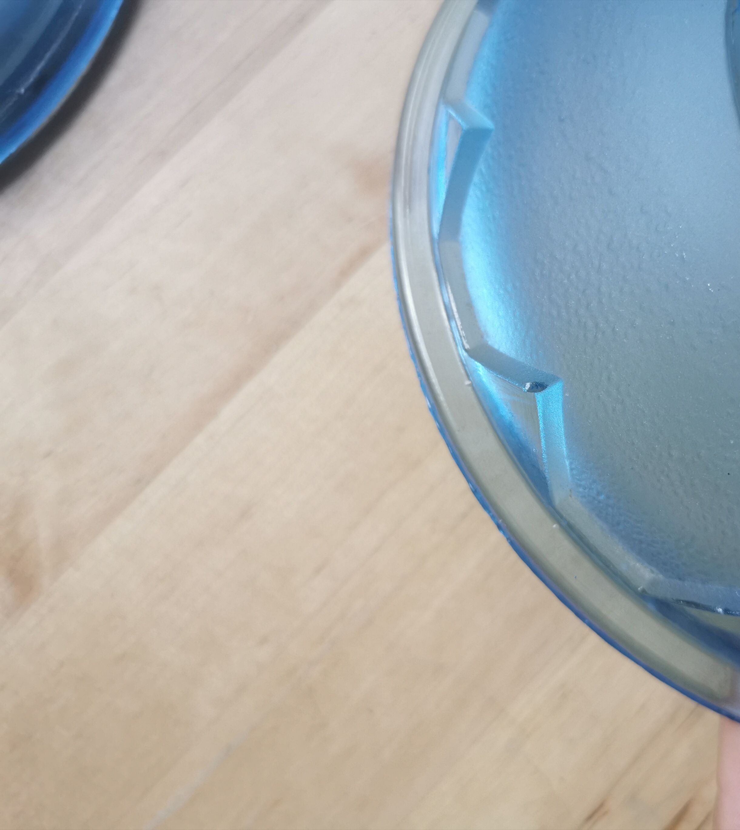 Pair hanging lamp Abat-jour blue glass