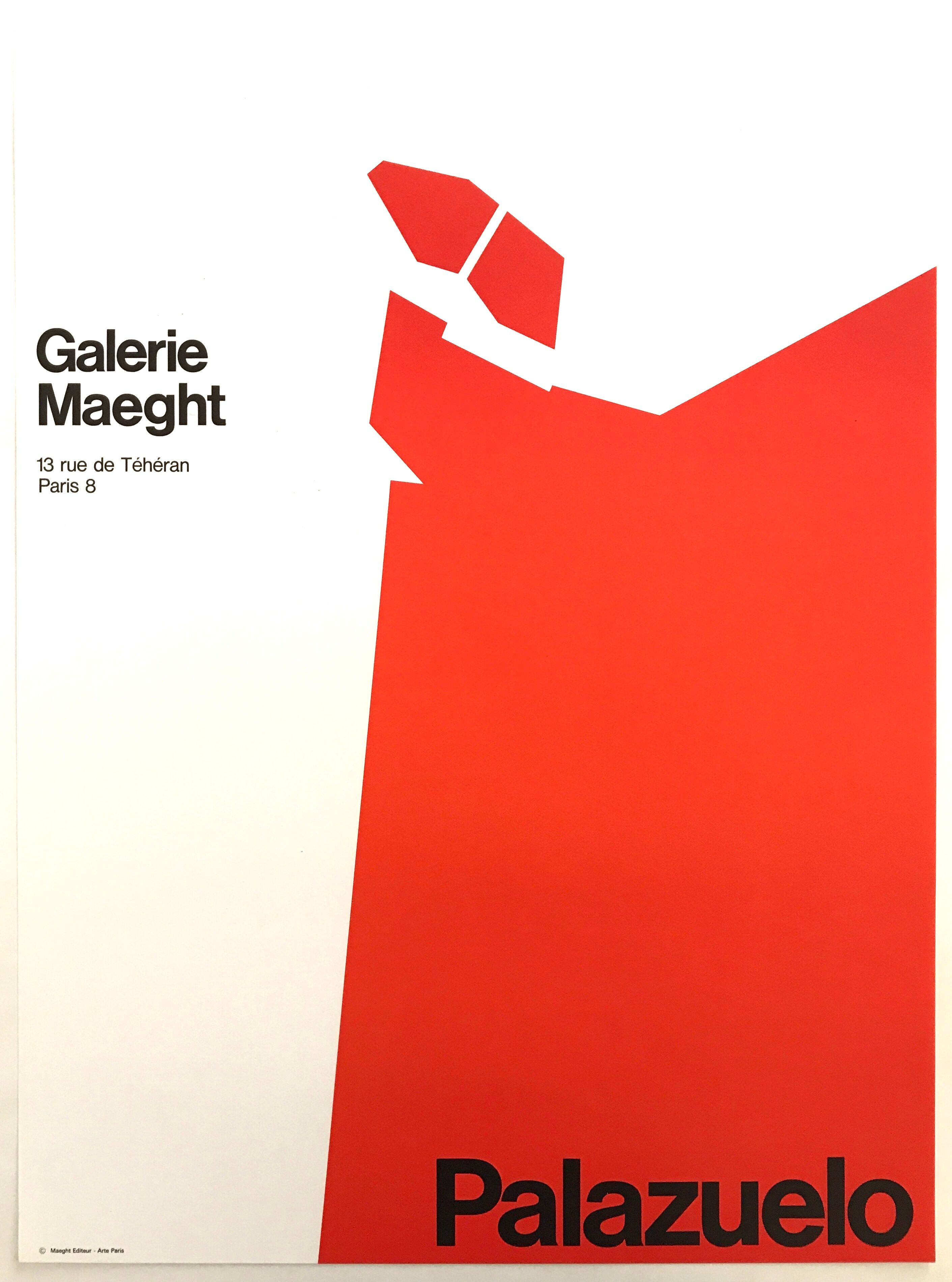 Original exhibition poster by Pablo PALAZUELO, Galerie Maeght, 1970