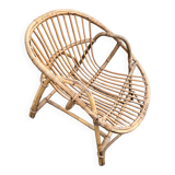 Vintage rattan armchair, 1960